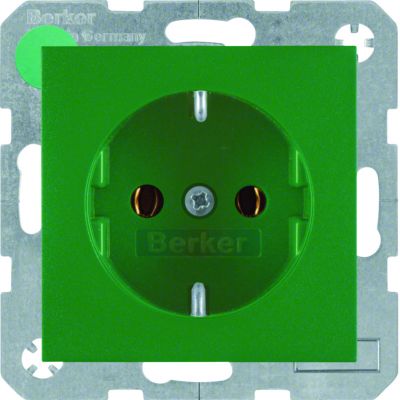 BERKER B.x Gniazdo SCHUKO zielony 41431913 HAGER (41431913)