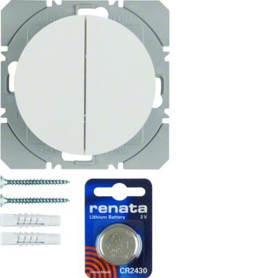 BERKER R.1/R.3 KNX RF quicklink Przycisk radiowy podwójny płaski biały 85656239 HAGER (85656239)