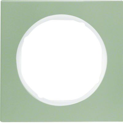 BERKER R.3 Ramka pojedyncza stal szlachetna/biała 10112214 HAGER (10112214)