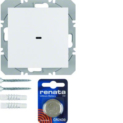 BERKER B.X/S.1 KNX RF quicklink Przycisk pojedynczy płaski biały 85655289 HAGER (85655289)