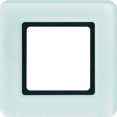 Q.7 Ramka 1-krotna do modułu podświetlenia LED, szkło, białe (10116179)