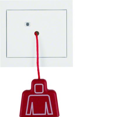 BERKER K.1 System przywoławczy Łącznik pociągany z ramką biały połysk 52027009 HAGER (52027009)