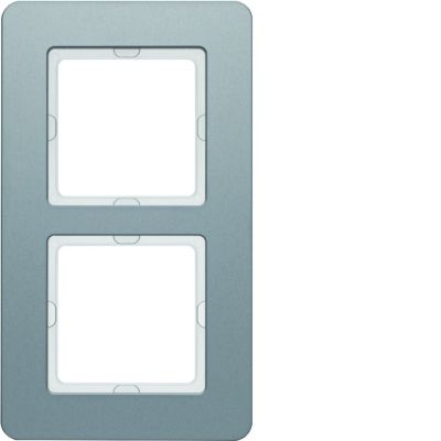BERKER Q.7 Ramka podwójna aluminium 10126074 HAGER (10126074)