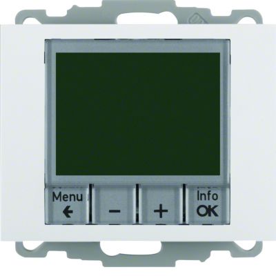 BERKER K.1 Regulator temperatury ze sterowaniem czasowym z stykiem zwiernym i elementem centralnym biały 20447109 HAGER (20447109)