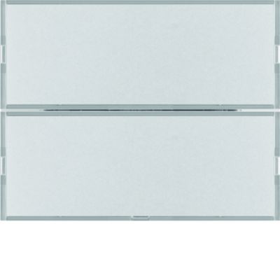 BERKER KNX e/s K.x Przycisk podwójny z polem opis. z diodami LED RGB i czujnikiem temperatury aluminium 80162774 HAGER (80162774)