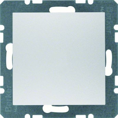 BERKER B.Kwadrat/B.7 Zaślepka z płytką czołową bez pazurków rozporowych aluminium 10091404 HAGER (10091404)