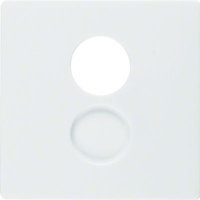 BERKER Q.x Płytka czołowa do gniazda głosnikowego i przyłączy miniaturowych biały aksamit 11966089 HAGER (11966089)