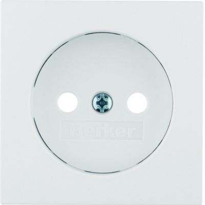 BERKER B.3/B.7 Płytka czołowa do gniazda bez uziemienia biały 3967031909 HAGER (3967031909)