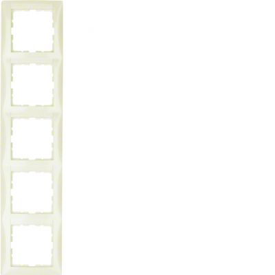 B.Kwadrat Ramka 5-krotna pionowa z polem opisowym, kremowy, połysk (10158912)