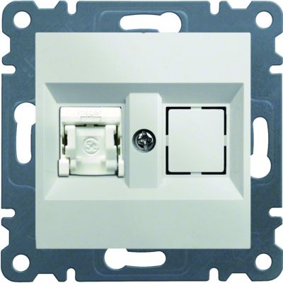 lumina Gniazdo komputerowe pojedyczne RJ45 kat.6 UTP biały WL2150 HAGER (WL2150)