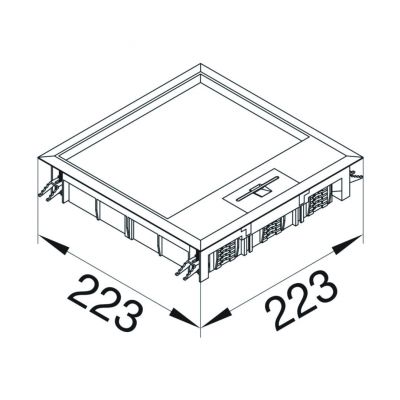 tehalit.VE-EE Pokrywa uchylna VEQ06 200x200 wykładzina 12mm stal nierdzewna VEQ0612E HAGER (VEQ0612E)