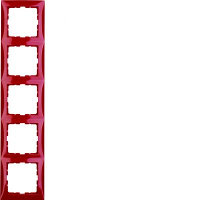 BERKER S.1 Ramka pięciokrotna biała połysk 10158989 10158962 HAGER (10158962)