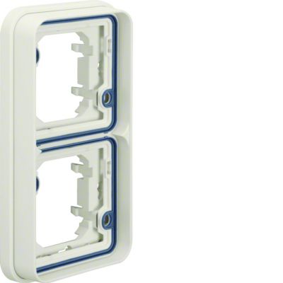 BERKER W.1 Ramka podwójna pionowa do montażu podtynkowego IP55 biała 13293512 HAGER (13293512)