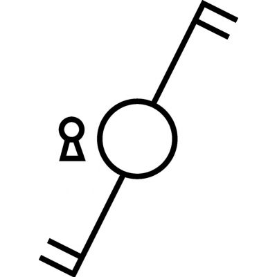 BERKER one.platform Łącznik na klucz do wkładki patentowej uniwersalny (schodowy) 382610 HAGER (382610)