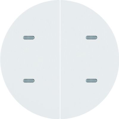 BERKER KNX e/s R.x/Serie 1930 Przycisk podwójny z diodami LED RGB i czujnikiem temperatury biały poł. 80162869 HAGER (80162869)