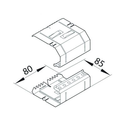 tehalit.BRS Łącznik podstawy 85x170 BRS851709 HAGER (BRS851709)