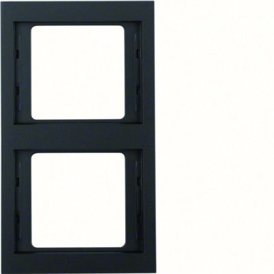 BERKER K.1 Ramka podwójna pionowa antracyt mat lakierowana 13237006 HAGER (13237006)