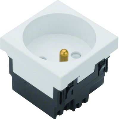 tehalit.GB-EG Gniazdo 2P+Z 33st 1-krotne 45x45mm bezhalogenowe biały EER1339010 HAGER (EER1339010)