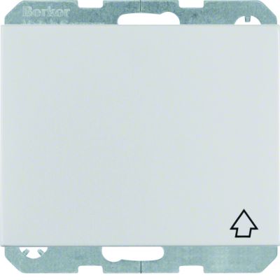 BERKER K.5 Gniazdo SCHUKO z pokrywą aluminium 47517103 HAGER (47517103)