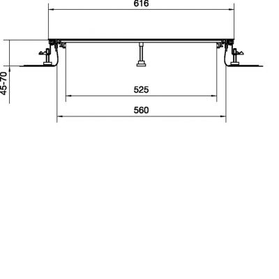 tehalit.BK Kanał współpoziomy boczna folia ochronna BKF 600x(45-70)mm stal BKF600045 HAGER (BKF600045)