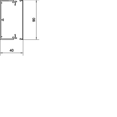 tehalit.LF Kanał elektroinstalacyjny PVC 40x90mm szary LF4009007030 HAGER (LF4009007030)