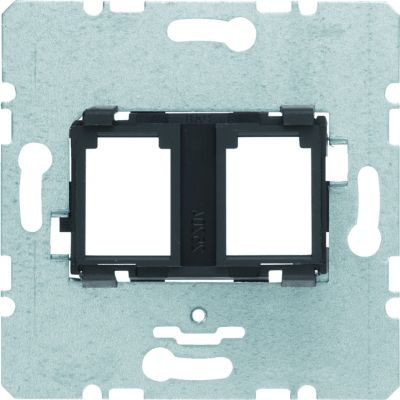 BERKER one.platform Płytka nośna podwójna z czarnym elementem mocującym mechanizm 454202 HAGER (454202)