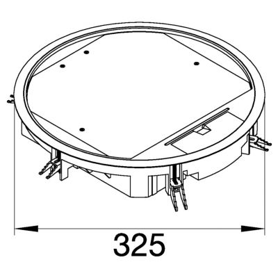 tehalit.VE-EE Pokrywa uchylna VR12 fi306 wykładzina 12mm stal szary PA VR12127011 HAGER (VR12127011)
