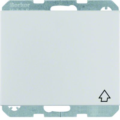 BERKER K.5 Gniazdo SCHUKO z samozamykającą się pokrywą aluminium 47517203 HAGER (47517203)
