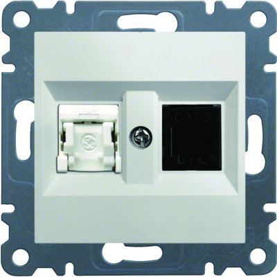 lumina Gniazdo RJ11/12 + RJ45 biały WL2210 HAGER (WL2210)