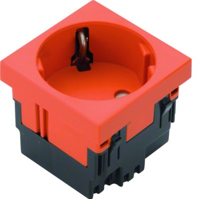 tehalit.GB-EG Gniazdo SCHUKO 33st 1-krotne 45x45mm bezhalogenowe pomarańczowy ESR1332004 HAGER (ESR1332004)