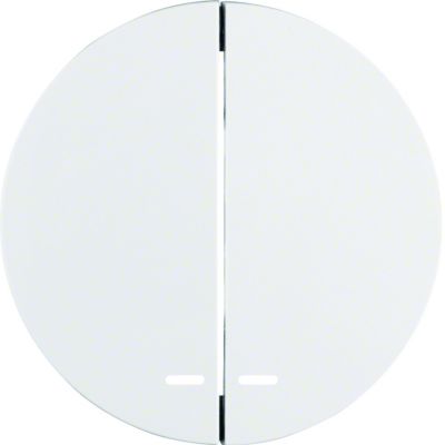 BERKER R.1/R.3 Klawisze z przezroczystą soczewką do łącznika dwuklawiszowego biały 16272089 HAGER (16272089)