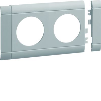 tehalit.WA Maskownica podwójna ABS bezhalogenowy jasnoszary GB080207035 HAGER (GB080207035)