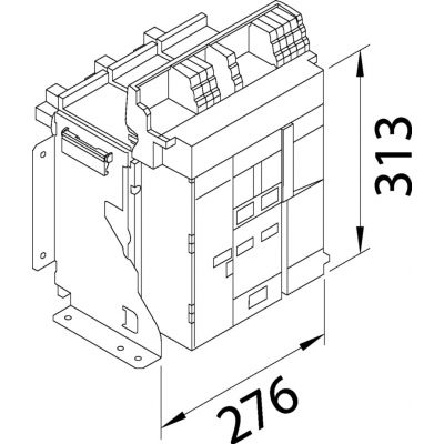 ACB HW1 66kA 1600A 3P Wyłącznik stacjonarny do wyzwalacza sentinel Energy (HW1E316FE)