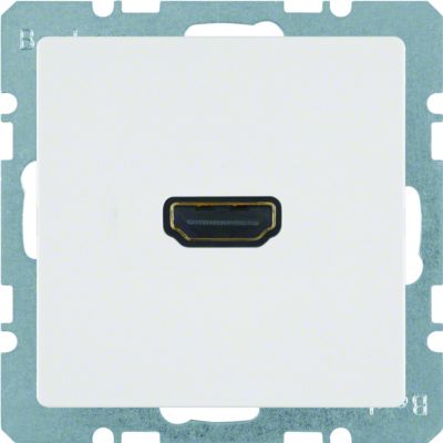 BERKER Q.x Gniazdo HDMI z przyłączem 90st biały aksamit 3315436089 HAGER (3315436089)