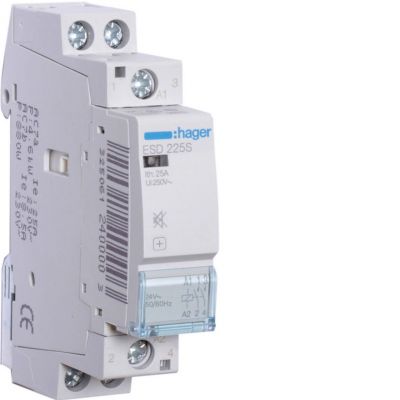 Stycznik modułowy cichy 24V AC 2Z 25A AC-7A B ESD225S HAGER (ESD225S)
