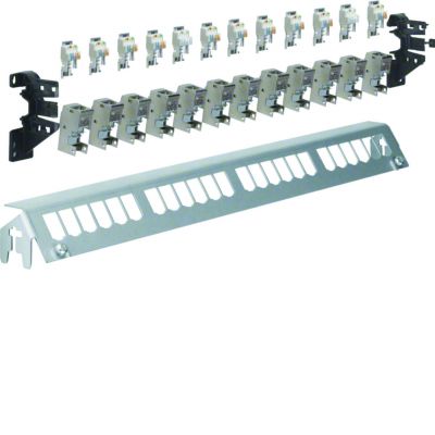 Patch-Panel 24M długi z 12xRJ45-kat 6A ekranowane FZ24MM HAGER (FZ24MM)