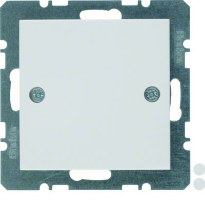 BERKER S.1/B.3/B.7 Zaślepka z elementem centralnym przykręcanym biały połysk 10098919 HAGER (10098919)