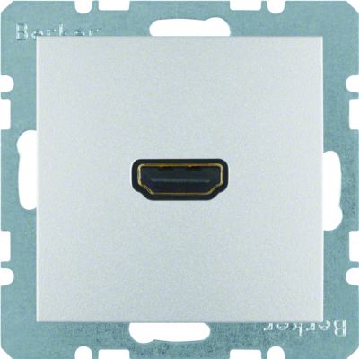 BERKER B.Kwadrat/B.7 Gniazdo HDMI aluminium 3315421404 HAGER (3315421404)