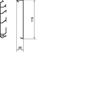 tehalit.SL Podstawa 20x115 czarny SL201151 HAGER (SL201151)
