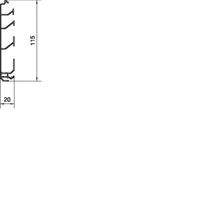 tehalit.SL Podstawa 20x115 czarny SL201151 HAGER (SL201151)