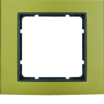 BERKER B.3 Ramka pojedyncza aluminium złoty/antracyt 10113016 HAGER (10113016)