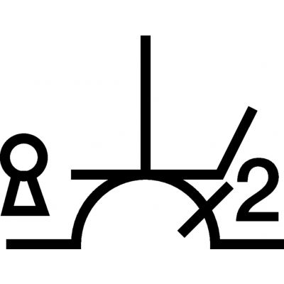 BERKER W.1 Gniazdo SCHUKO 2P+Z na klucz z polem opisowym podwójne kompletne IP55 biały 47893522 HAGER (47893522)