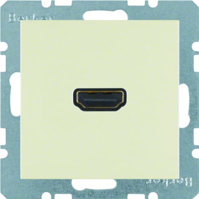 BERKER B.Kwadrat/S.1 Gniazdo HDMI z przyłączem 90st krem 3315438982 HAGER (3315438982)