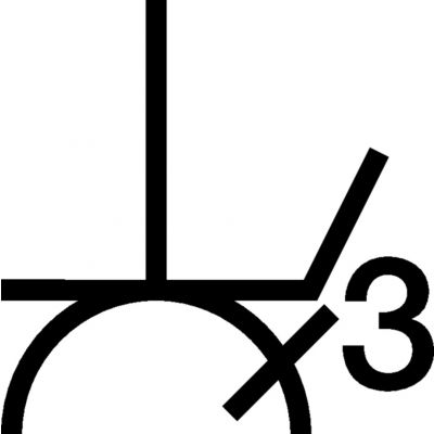 BERKER W.1 Gniazdo z uziemieniem 2P+Z kompletne potrójne poziome IP55 szary 6768833515 HAGER (6768833515)