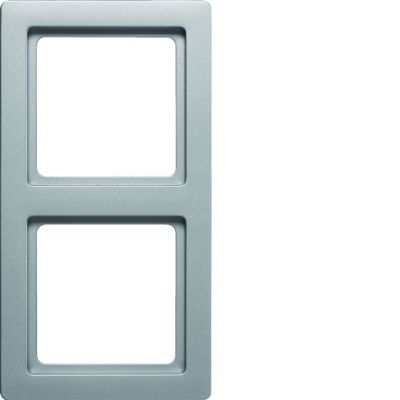 BERKER Q.1 Ramka podwójna aluminium aksamit lakierowana 10126084 HAGER (10126084)