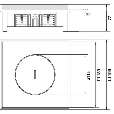tehalit.VE-EE Pokrywa tubus IP54 5kN EKQ06 200x200 15mm stal nierdzewna (EKQ060TM15)