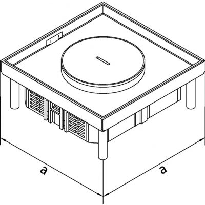 tehalit.VE-EE Pokrywa tubus IP54 5kN EKQ06 200x200 15mm stal nierdzewna (EKQ060TM15)