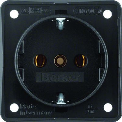 Integro Flow Gniazdo SCHUKO, mechanizm, czarny, mat (9418505)