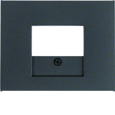 BERKER K.1 Płytka czołowa do gniazda głośnikowego i gniazda ładowania USB antracyt 10357006 HAGER (10357006)