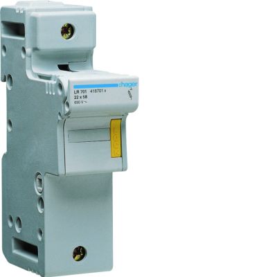 Rozłącznik bezpiecznikowy cylindryczny 1P 22x58mm LR701 HAGER (LR701)